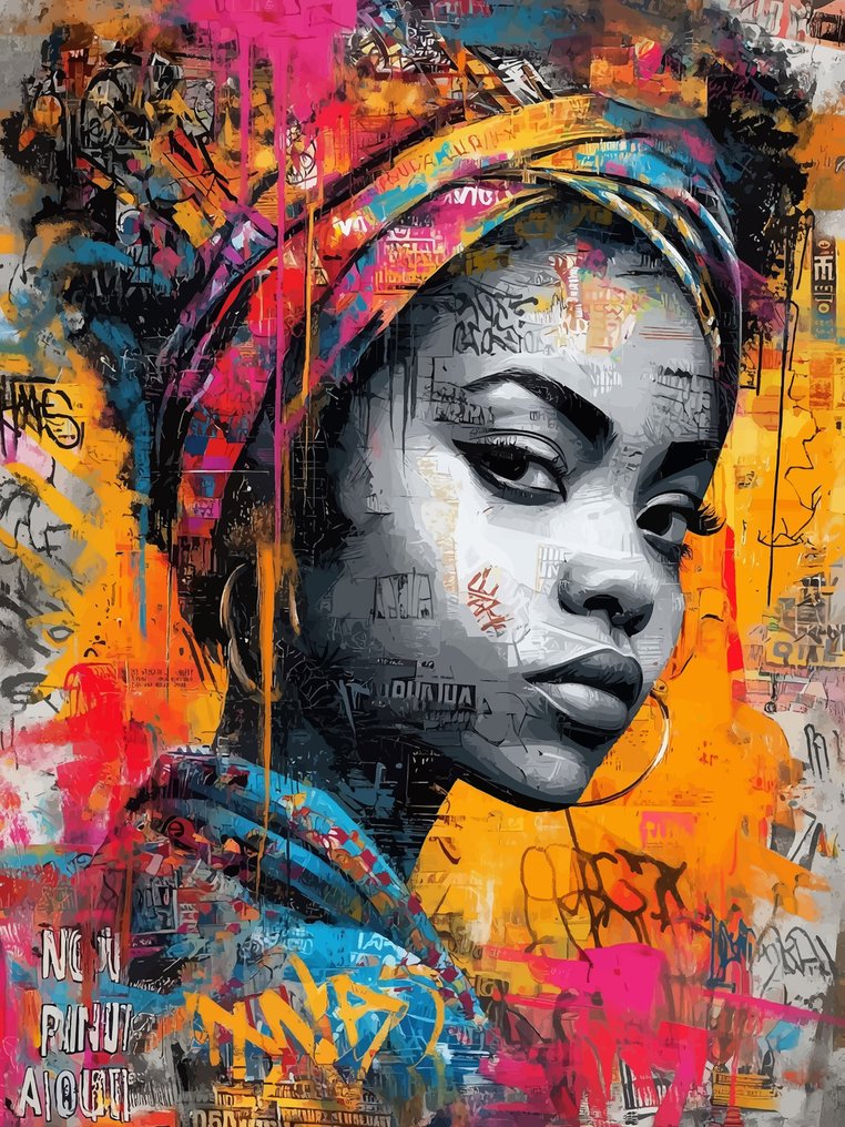 IPR Graph - Retrato de la Reina Africana: Turbante de Fuego #1.0