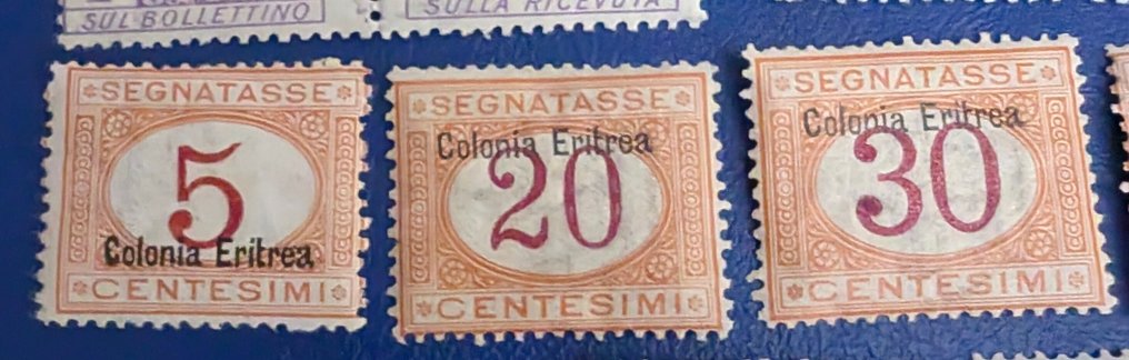 Italienske Eritrea  - Colonia Eritrea - Pacchi Postali - Segnatasse - Sjælden #4.3