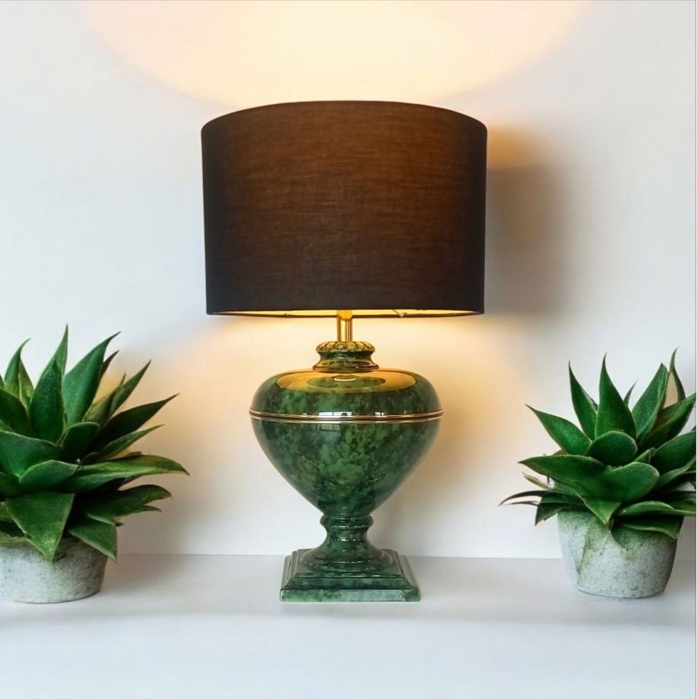 Louis Drimmer - 灯具 - 绿宝石 - 大理石纹理的图案 - 陶瓷, 黄铜, 金属 #1.0