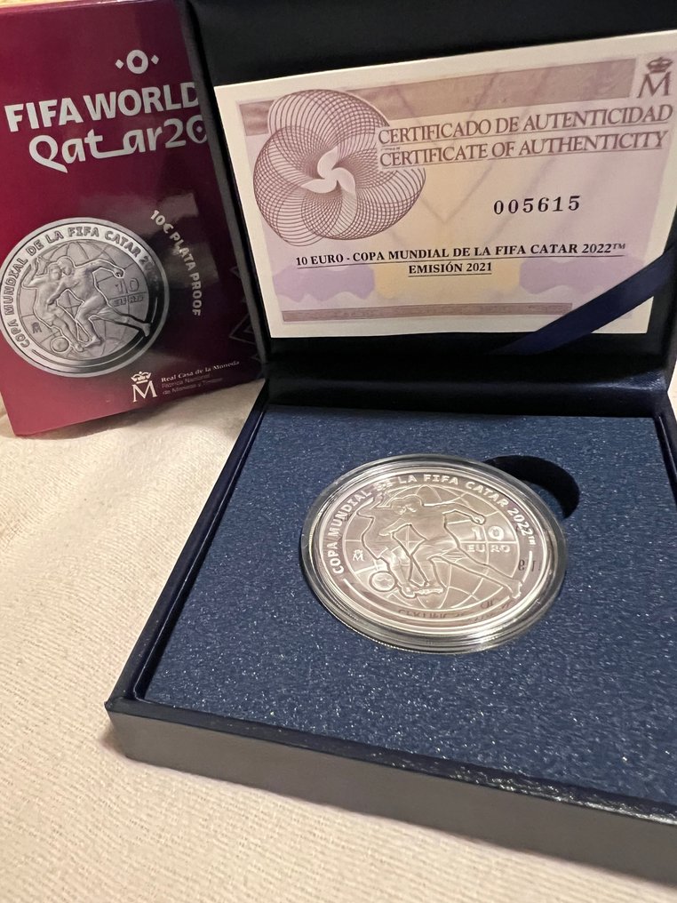 Espanha. 10 Euro 2022 "Fifa World Cup Qatar" Proof (Sem preço de reserva) #1.0