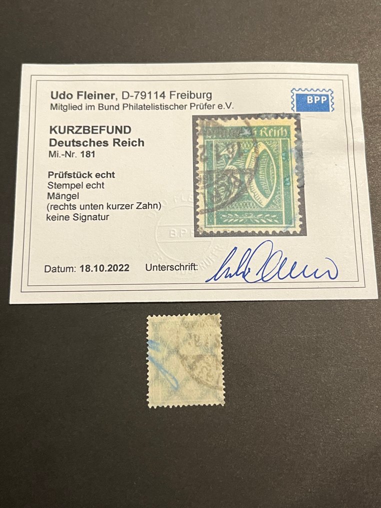 德意志帝国 1921 - Deutsches Reich - Mi-Nr. 181 #1.0