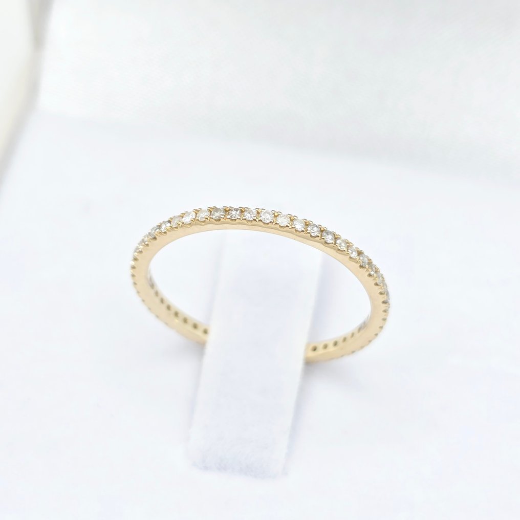 χωρίς τιμή ασφαλείας - Δαχτυλίδι - 14 καράτια Κίτρινο χρυσό -  0.29ct. tw. Διαμάντι (Φυσικό)  #1.0