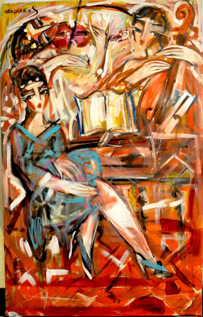 Hrasarkos (1975) - Oeuvre originale et unique- Peinture acrylique sur toile (90x140cm) #1.0