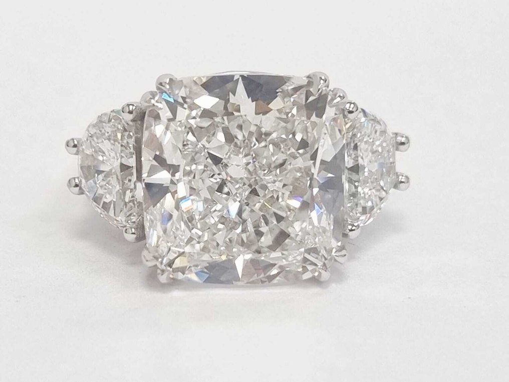 Βραδινό δαχτυλίδι - 14 καράτια Λευκός χρυσός -  17.64ct. tw. Διαμάντι (Εργαστηριακής καλλιέργειας) - Διαμάντι #1.0