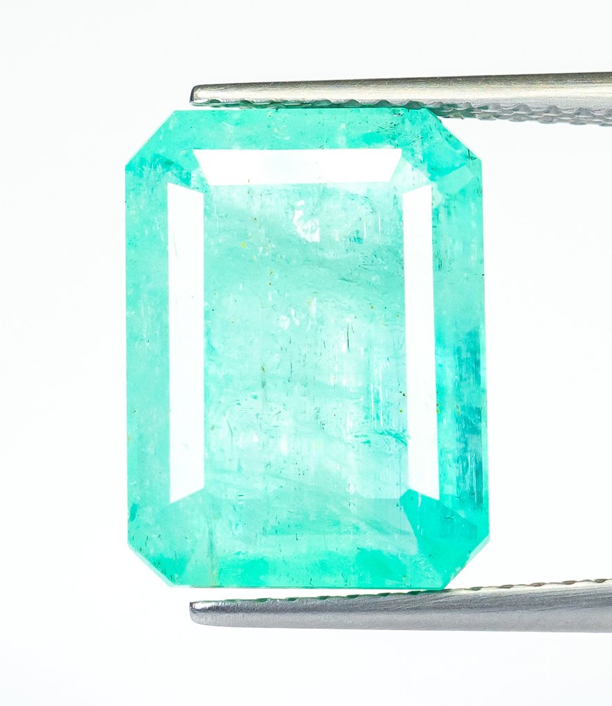 χωρίς τιμή ασφαλείας Σμαράγδι  - 7.26 ct - Bellerophon Gemlab - Μπλε-πράσινο (Νιγηρία) #1.0