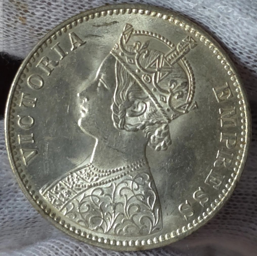 英属印度. 维多利亚. 1 Rupee 1901 Calcutta  (没有保留价) #4.3