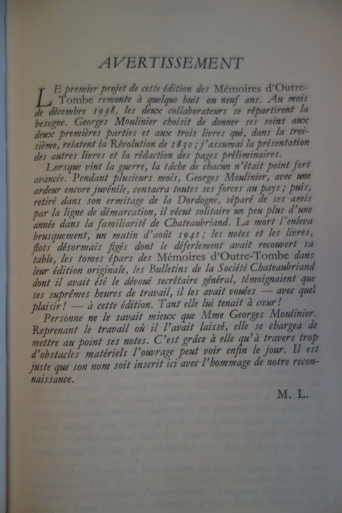 Chateaubriand - [Pléiade] Mémoires d'Outre-Tombe - 1946-1948 #4.3