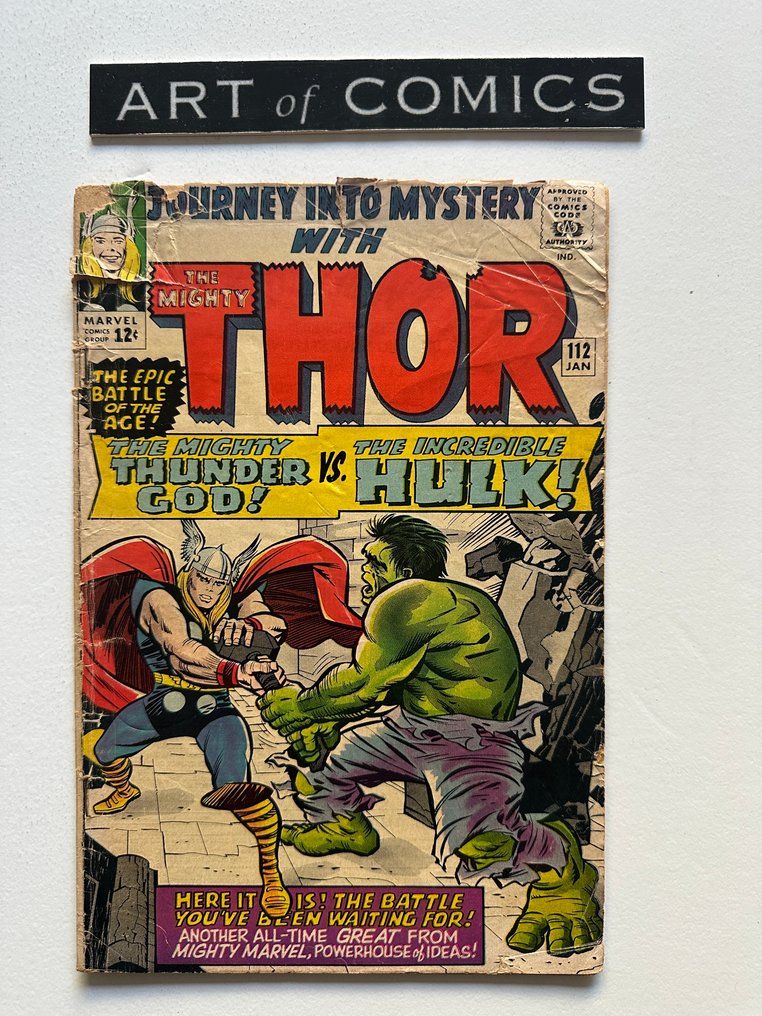 Journey Into Mystery/Thor #112 - Origin Of Loki - Classic 1st Hulk Vs Thor Battle Issue - 1 Comic - 第一版 - 1965 #1.0