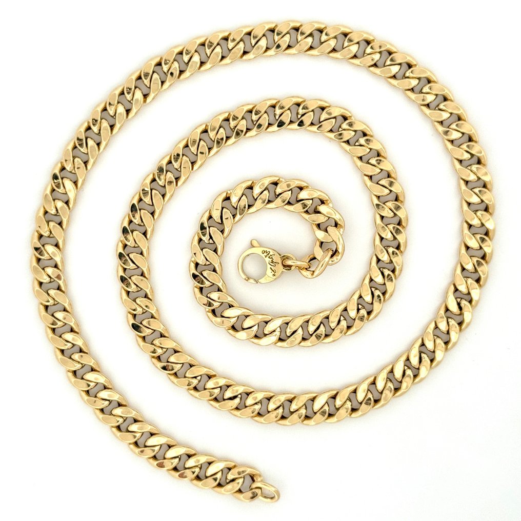 没有保留价 - Handmade - 项链 - Cuban Link - 12.2 g - 18K包金 黄金 - Il Giglio #3.2