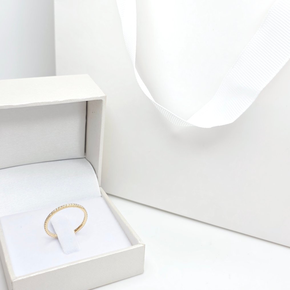 Nincs minimálár - Gyűrű - 14 kt. Sárga arany -  0.27ct. tw. Gyémánt (Természetes)  #3.2