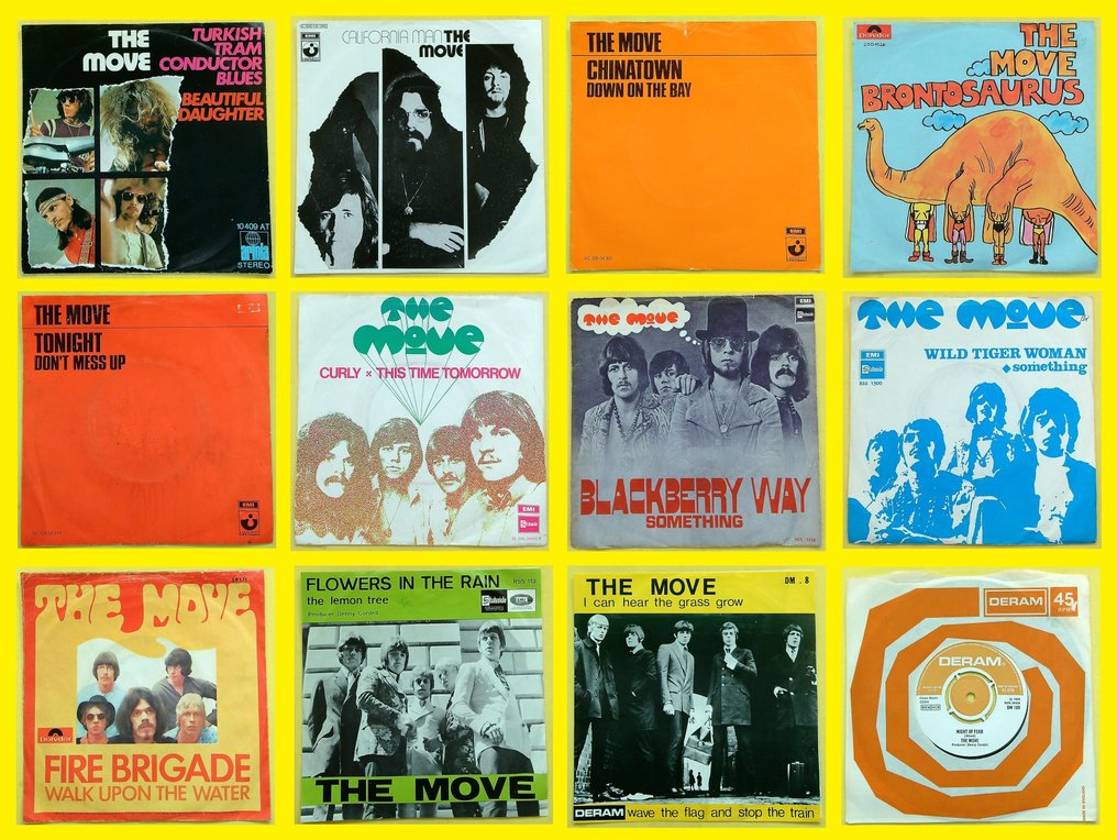 The Move - Lot of 12 (twelve) original 45's with sleeves - 多个标题 - 45 RPM 7" 单曲 - 1966 #1.0