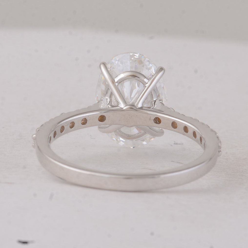 No Reserve Price - Ring - 14 kt. White gold - 3.4ct. tw. Diamond (Lab-grown) - Diamond #2.1