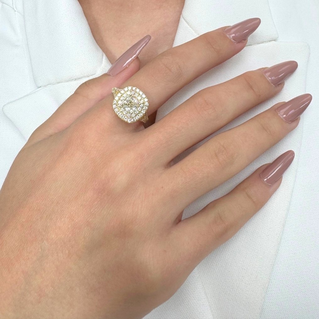 Δαχτυλίδι - 18 καράτια Κίτρινο χρυσό - 1.70ct. tw. Διαμάντι (Φυσικό) - Διαμάντι #3.2