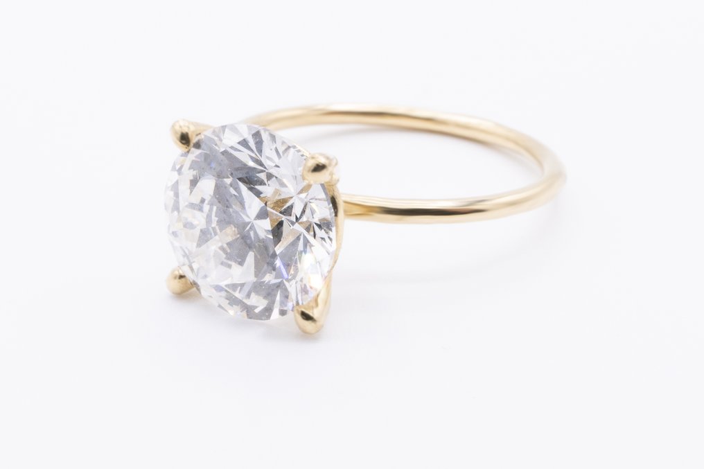No Reserve Price - Ring - 18 kt. Yellow gold - 5.01ct. tw. Diamond (Lab-grown) #1.0