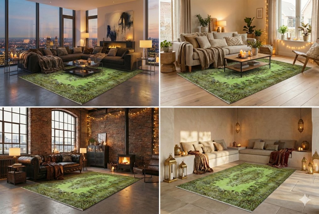 Πράσινο vintage - Χαλί - 285 cm - 185 cm - με πιστοποιητικό #2.1