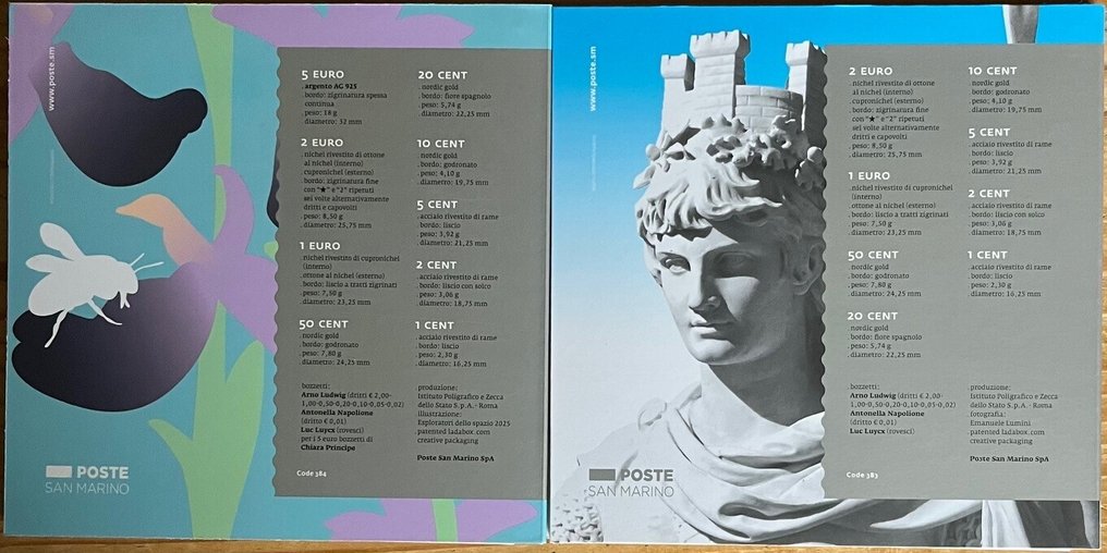 San Marino. Year Set (BU) 2025 (2 sets) (Ingen reservasjonspris) #4.3