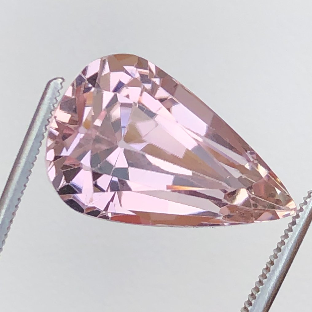 Nincs minimálár - 1 pcs Rózsaszín, Narancssárga Spodumen - 12.84 ct - Nemzetközi Gemmológiai Intézet (IGI) #2.1