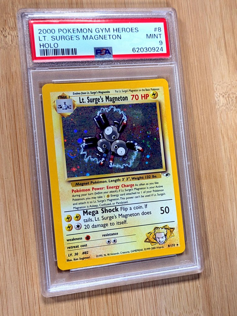 Pokémon - 1 Graded card - Magneton #8 - 2000 - NO RESERVE - Vintage - Surge's Holo, Foil - PSA 9 - WOTC - Gym Challenge #1.0