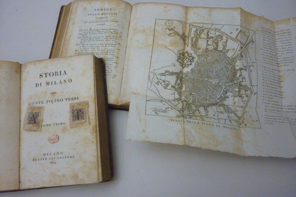 Conte Pietro Verri - Storia di Milano opera completa in 4 tomi (2 volumi) - 1824-1825 #2.1