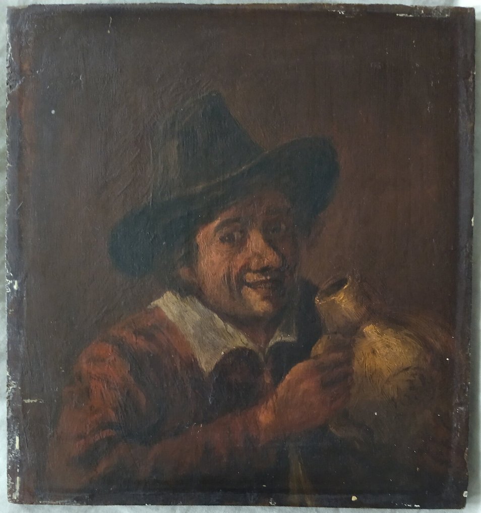 Adriaen Brouwer (1604-1638), Circle of - De vrolijke drinker #3.2