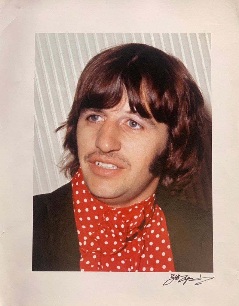 BIll Zygmant o - Ringo Starr – Large Vintage Colour Portrait Signed by Photographer– Original c.1969–70 Print #3.2