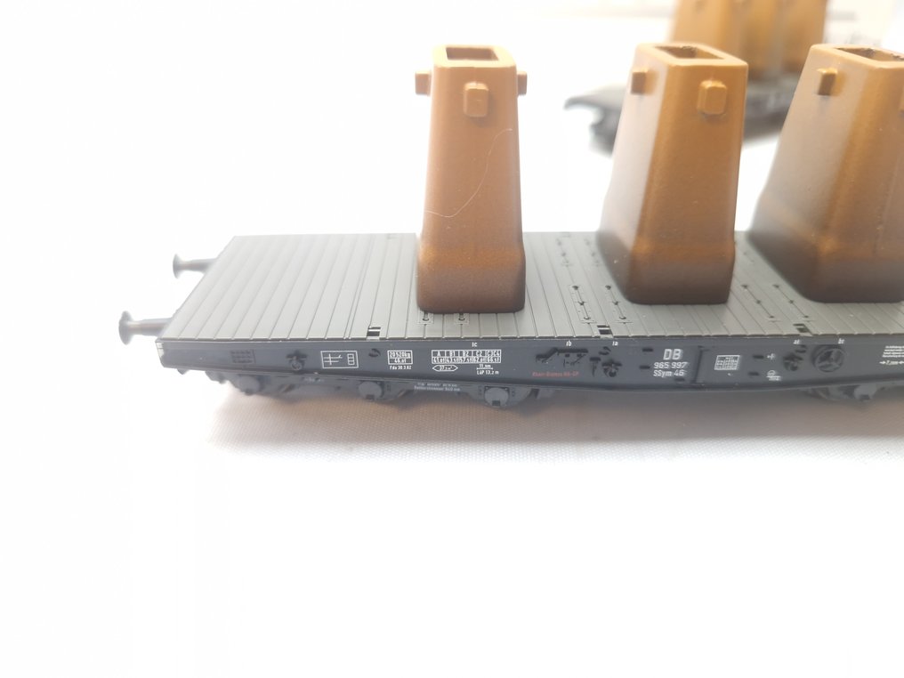 Märklin H0 - 48672 - Set di vagoni merci di modellini di treni (1) - Set di due camion pesanti 'Kokillen-Guss' - DB #4.3