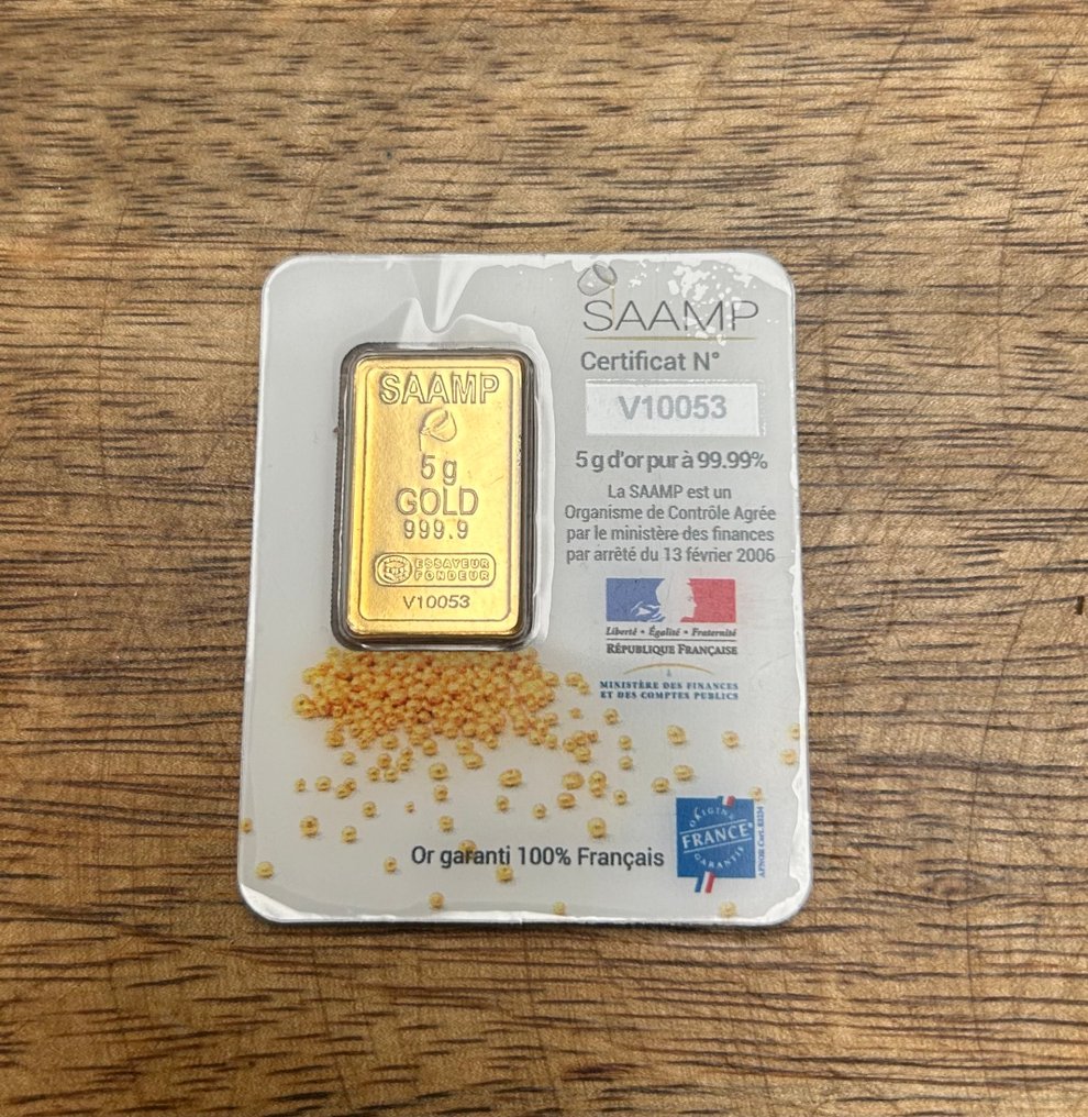 5 克 - 金 .999 - SAAMP - 密封 #1.0