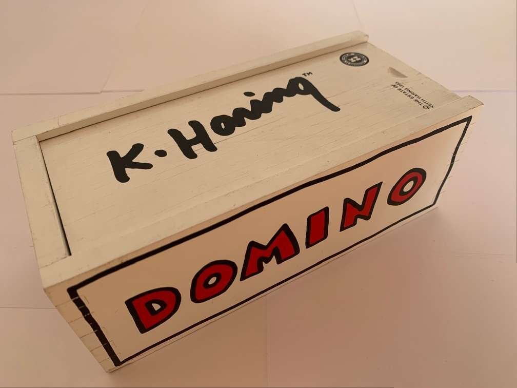 Vilac - Keith Haring - Δοχείο - Ξύλο - Παιχνίδι Domino / Domino game #1.0