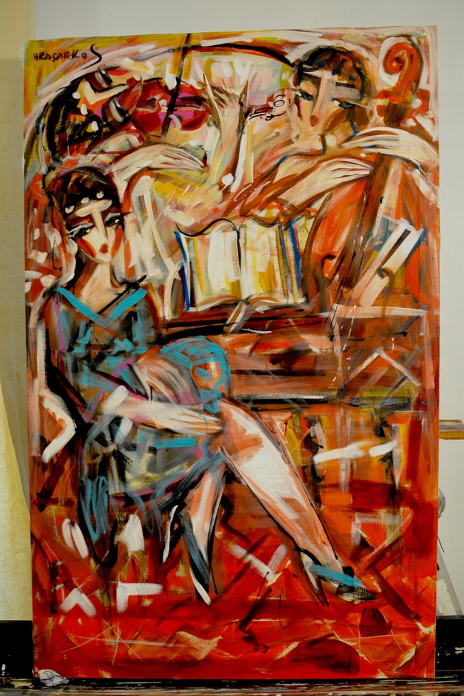 Hrasarkos (1975) - Oeuvre originale et unique- Peinture acrylique sur toile (90x140cm) #1.0