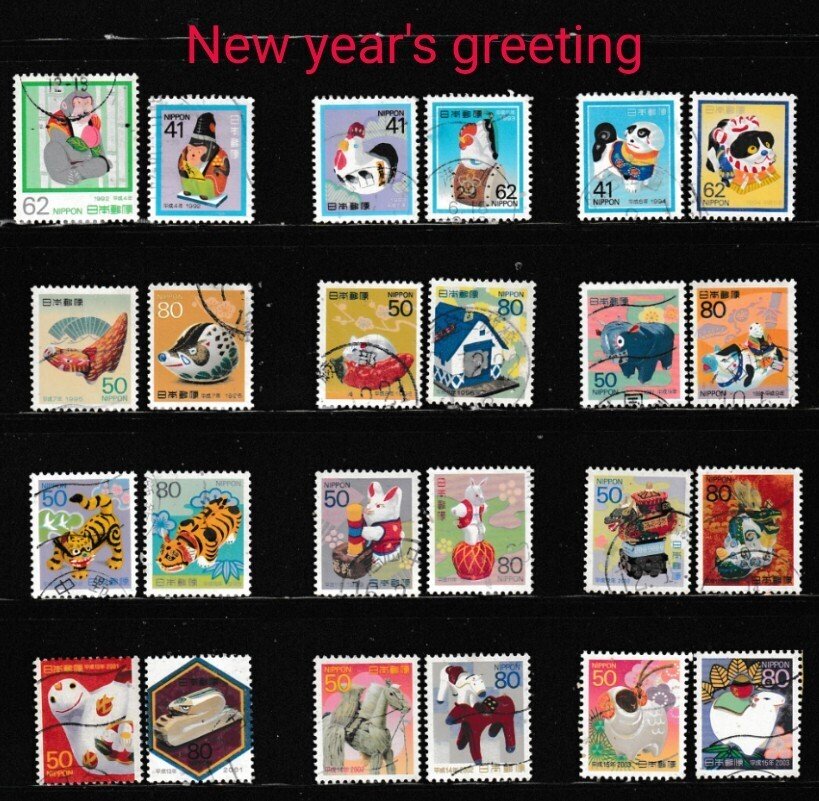 日本  - 一批二手邮票，其中包括大量的集邮邮票 #2.1