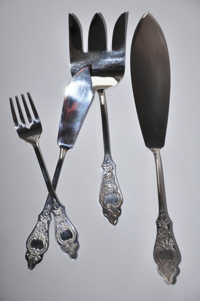 Robbe  & Berking - Servizio di posate da pesce per 12 (26) - Ostfriesen - .800 argento #1.0