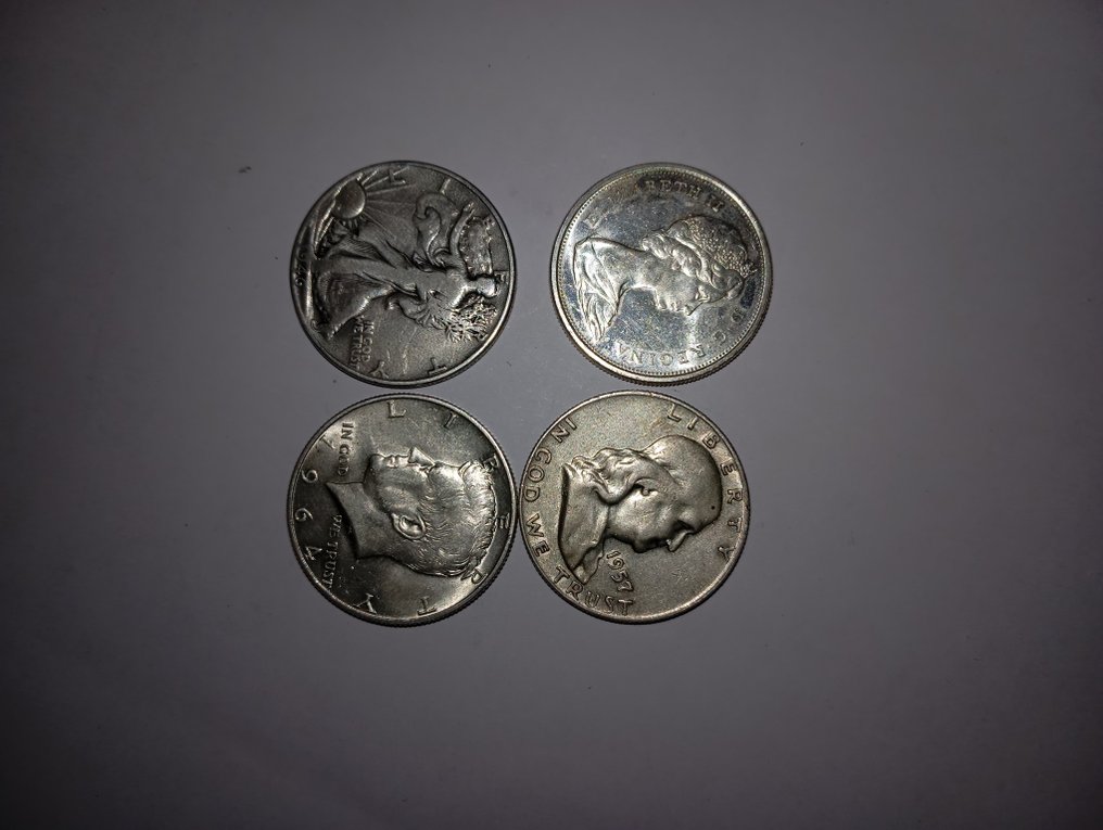 Ηνωμένες Πολιτείες, Καναδάς. 4 silver coins 1946/1967 (χωρίς τιμή ασφαλείας) #1.0