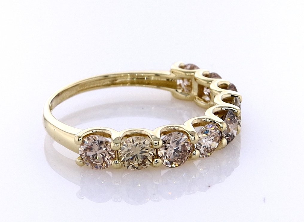 没有保留价 - 戒指 - 14K包金 黄金 -  1.79ct. tw. 钻石 (天然色彩的) #3.2