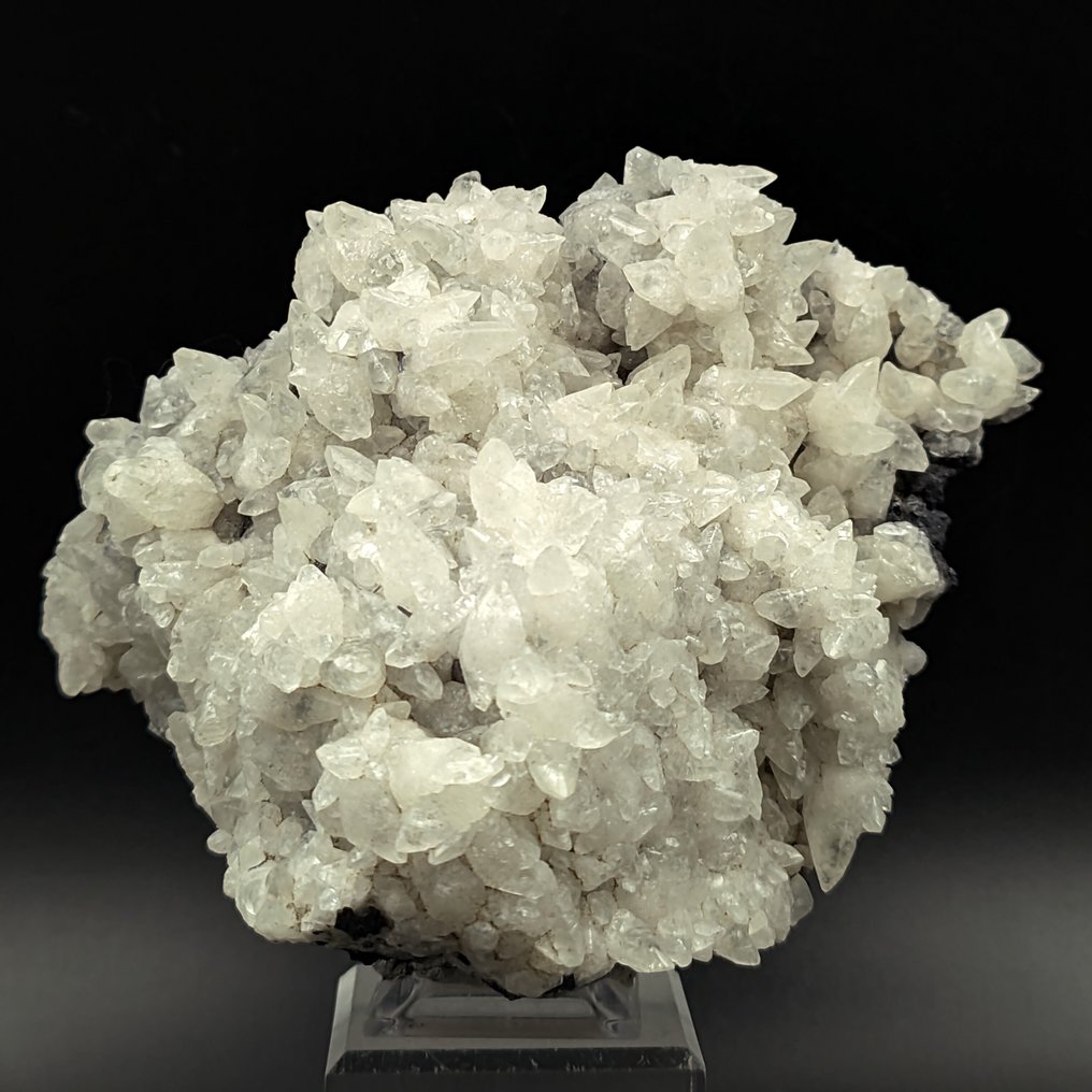 Elegant 100+ weiße Kalksteine auf GALENA, Sardinien Kristalle auf Muttergestein - Höhe: 124 mm - Breite: 104 mm- 831 g #2.1