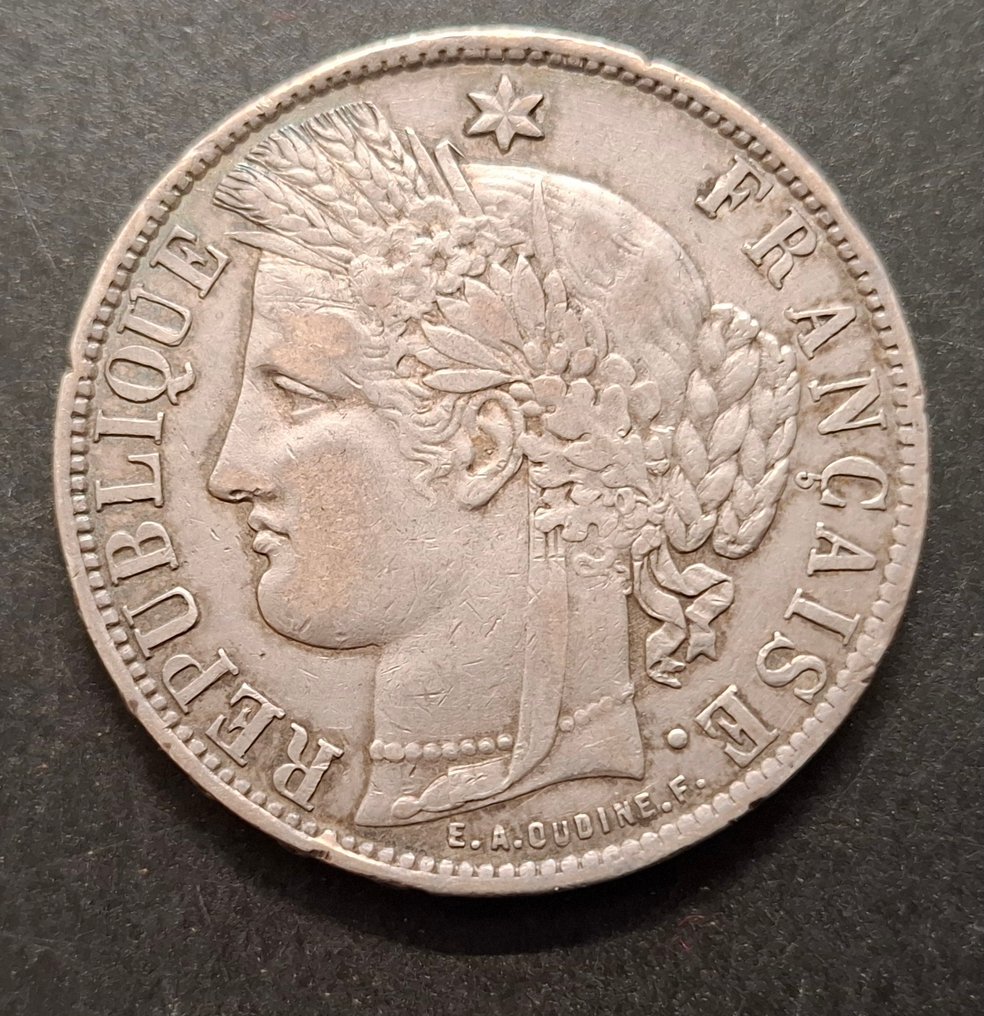 Frankrijk. 5 Francs 1870-K Cérès  (Zonder Minimumprijs) #1.0