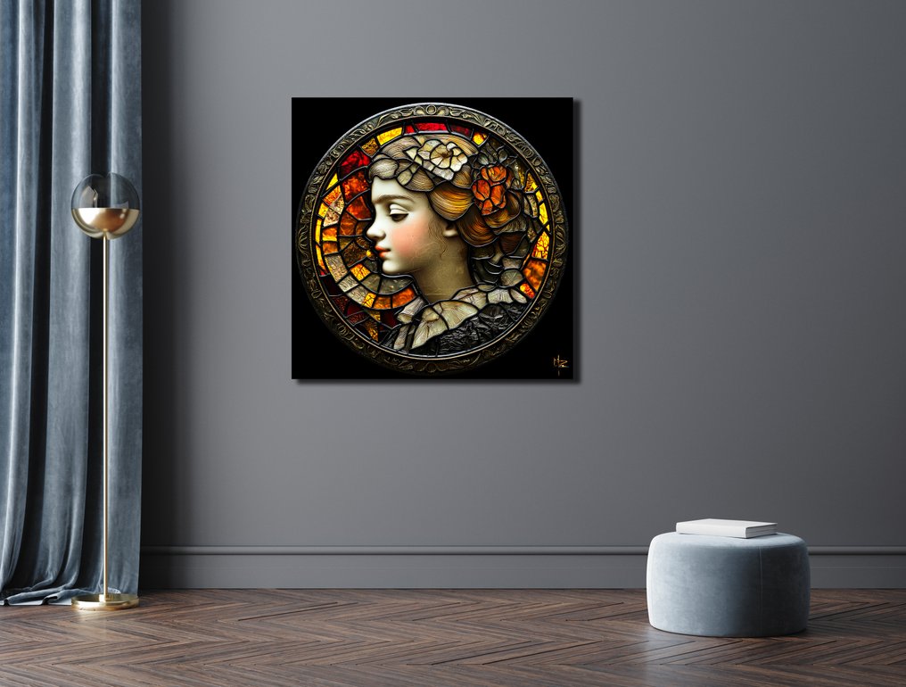 PLM-Art - Little Girl Vitraux Style XL #2.1