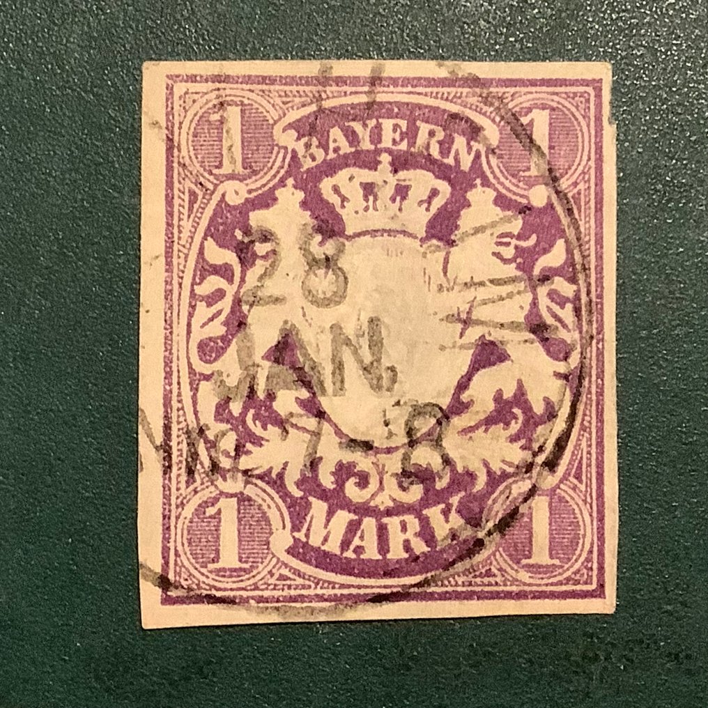 Bavaria - 1 merkki nuancessa b met löydös Sem. - Michel 30 b #1.0