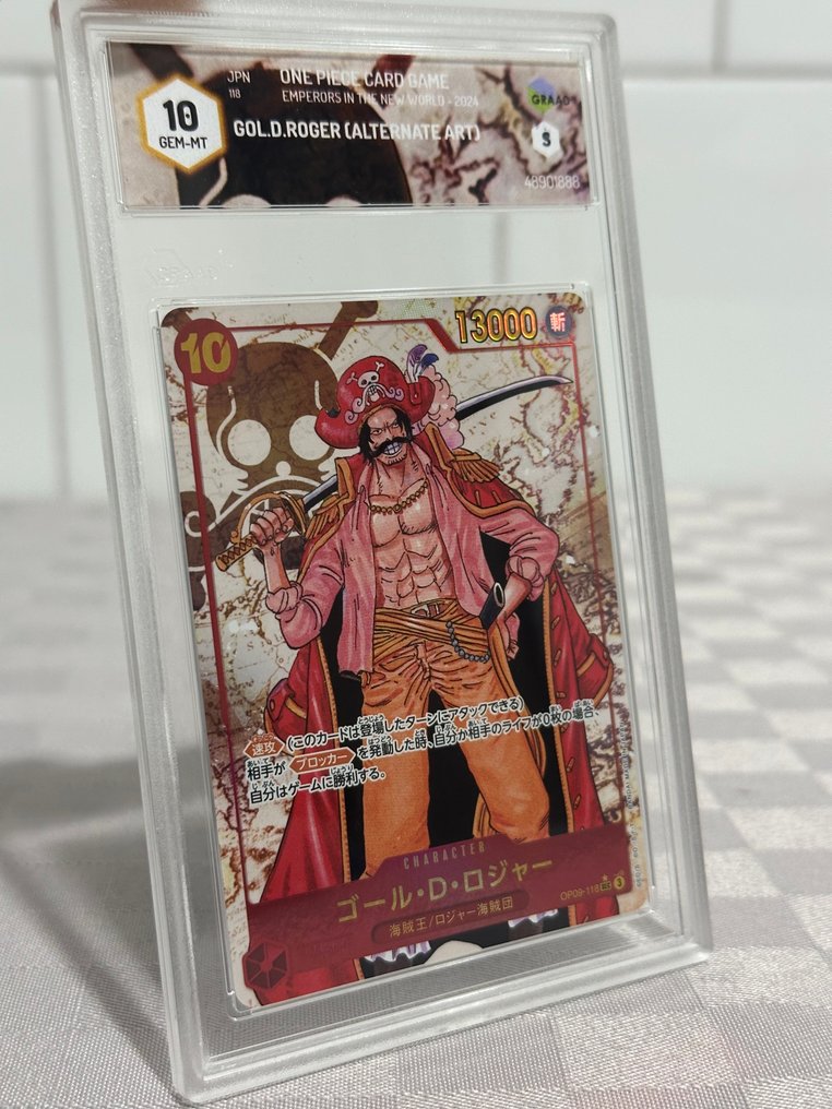 Bandai - 1 Graded card - One Piece - Gol D. Roger Alternate art - Graad 10 #4.3