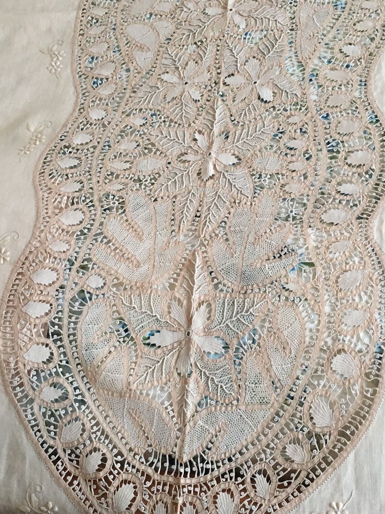 Τραπεζομάντηλο - 3.2 m - 1.7 m - χειροποίητο δαντέλα #4.3