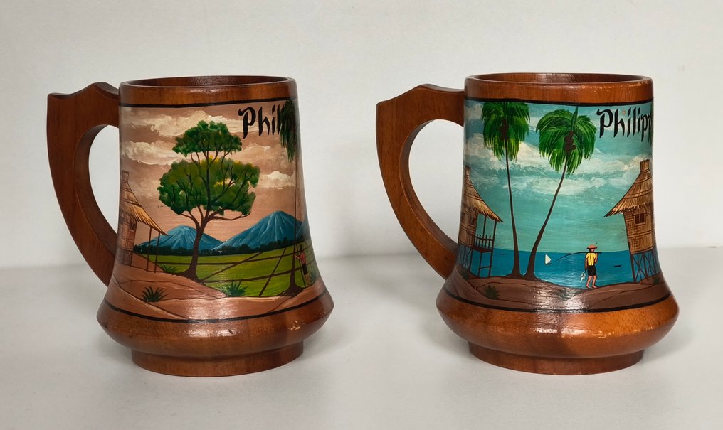 大啤酒杯 (2) - 木 - 菲律宾的装饰 #1.0