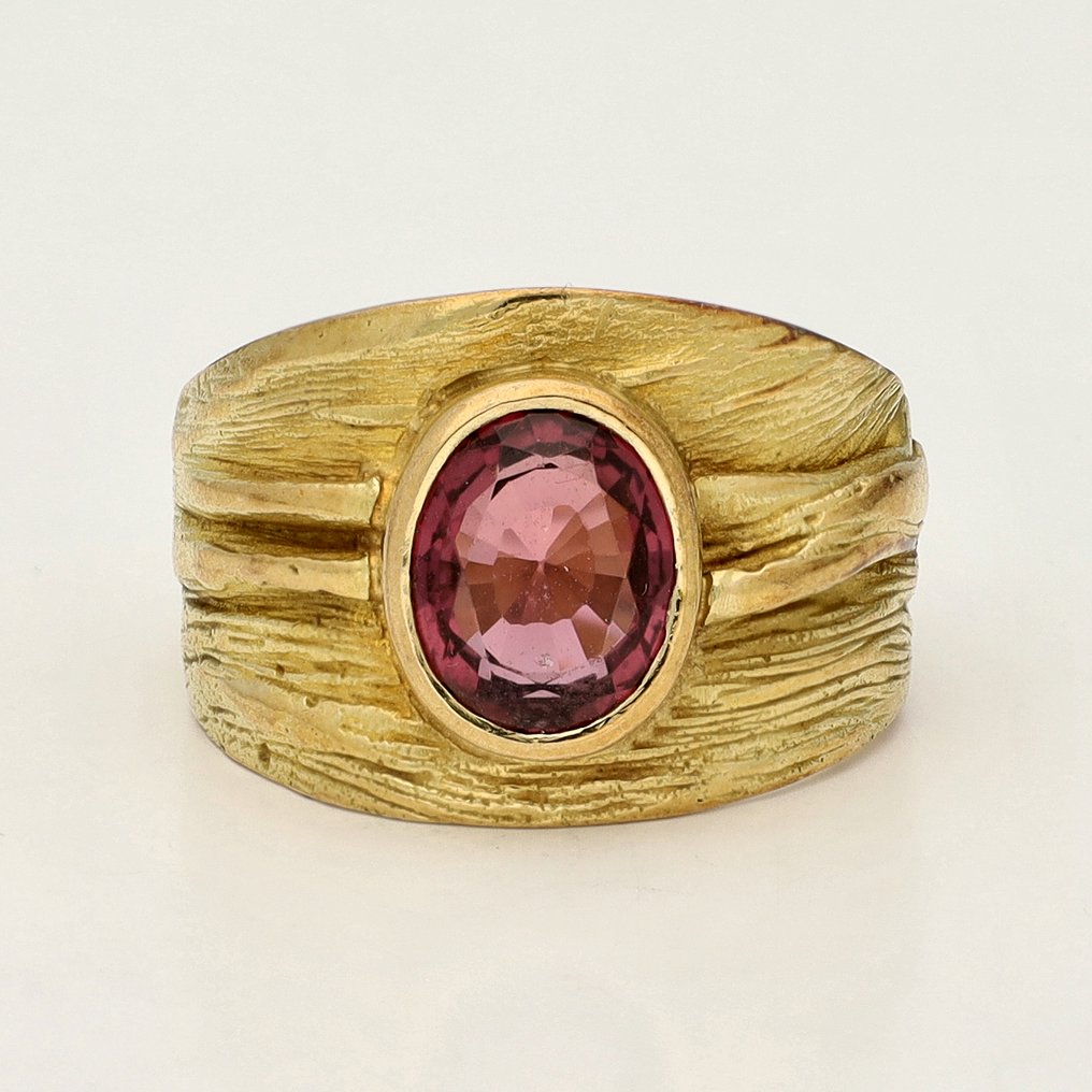 Gyűrű - 18 kt. Sárga arany - 1.65ct. tw. Gránát #1.0