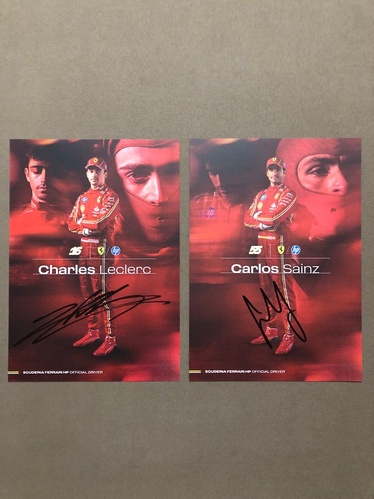 Ferrari - Charles Leclerc - Carlos Sainz Jr - 2024 - Fancards  #1.0