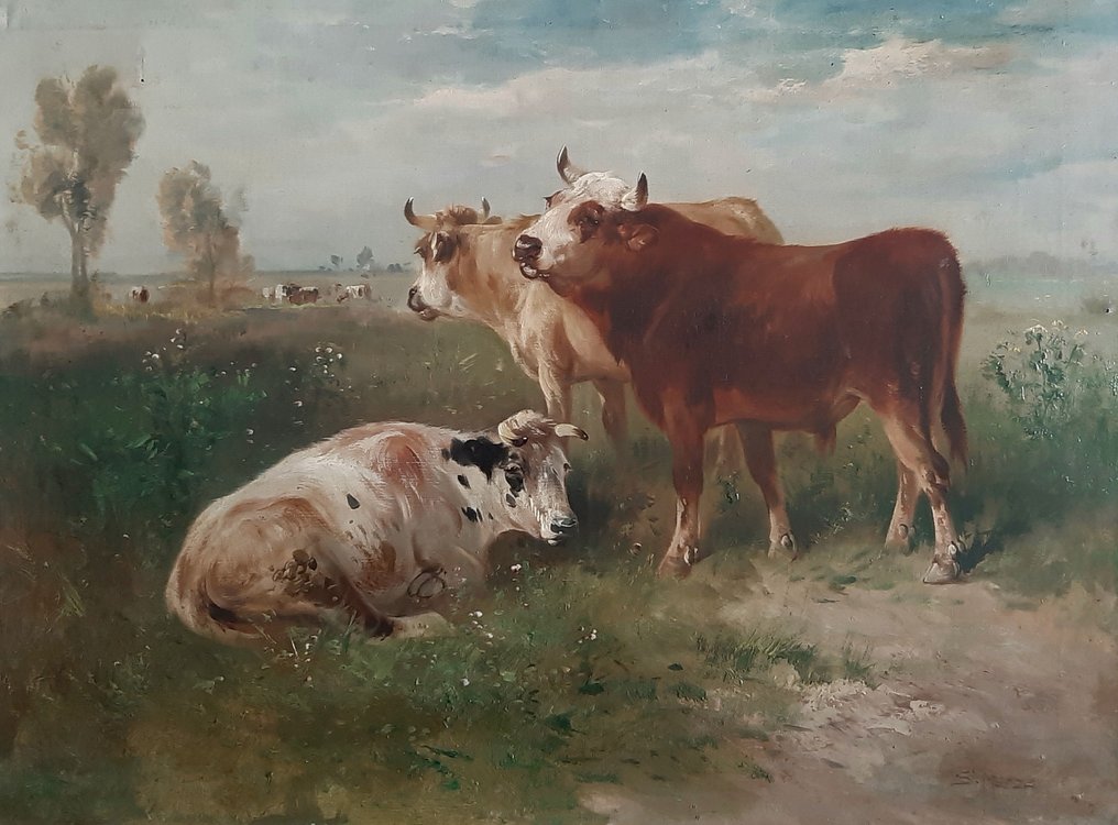 Salvatore Mazza (1818-1886), (Reca firma) - Al pascolo #1.0
