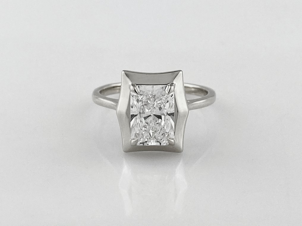 Gyűrű - 14 kt. Fehér arany -  2.02ct. tw. Gyémánt (Laboratóriumban előállított) #1.0