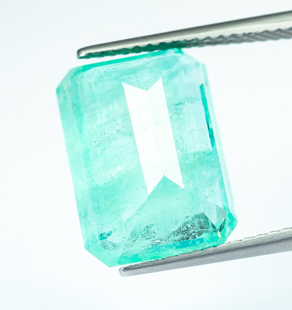 χωρίς τιμή ασφαλείας Σμαράγδι  - 7.26 ct - Bellerophon Gemlab - Μπλε-πράσινο (Νιγηρία) #3.2