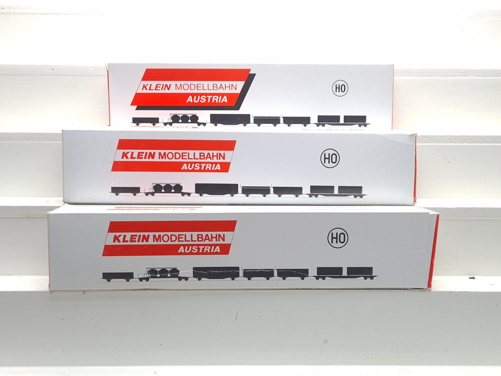 Klein Modellbahn H0轨 - 5121/5182/K07/02 - 模型火车货运车厢 (3) - 3辆法国货车 - SNCF #1.0