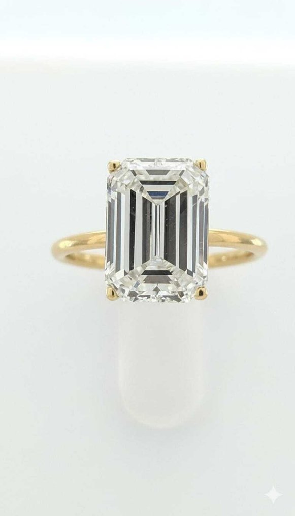 Verlovingsring - 18 karaat Geel goud - 5.07ct. tw. Diamant (Lab-grown) #1.0