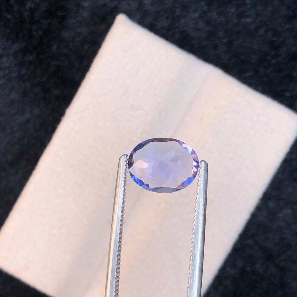 Fără preț de rezervă - 1 pcs Albastru, Violet Tanzanite - 1.61 ct - IGI (Institutul gemologic internațional) #1.0