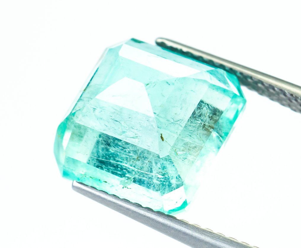 χωρίς τιμή ασφαλείας Σμαράγδι  - 7.68 ct - Bellerophon Gemlab - Μπλε-πράσινο (Νιγηρία) #4.3