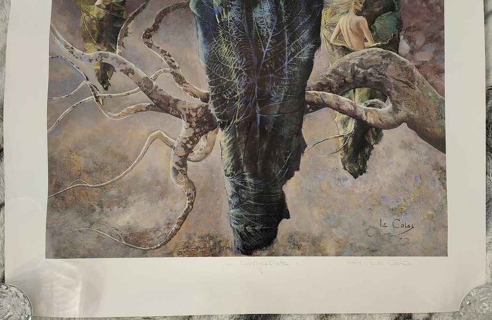 Pierre Le Colas Original signierte Lithographie 1986 Surrealismus - Edition Kuzel Graphics 1986 - Chrysorchide - anii `80 #3.2